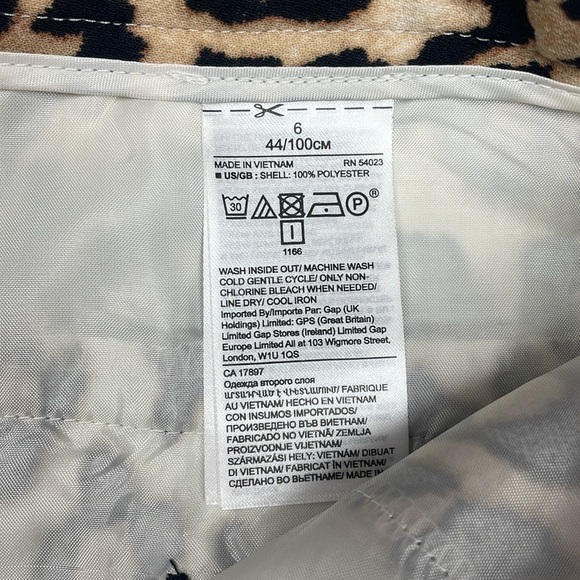 Banana Republic Avery Leopard Mid-Rise Trouser Ankle Pant Animal Print Boho 6 - Picture 8 of 9